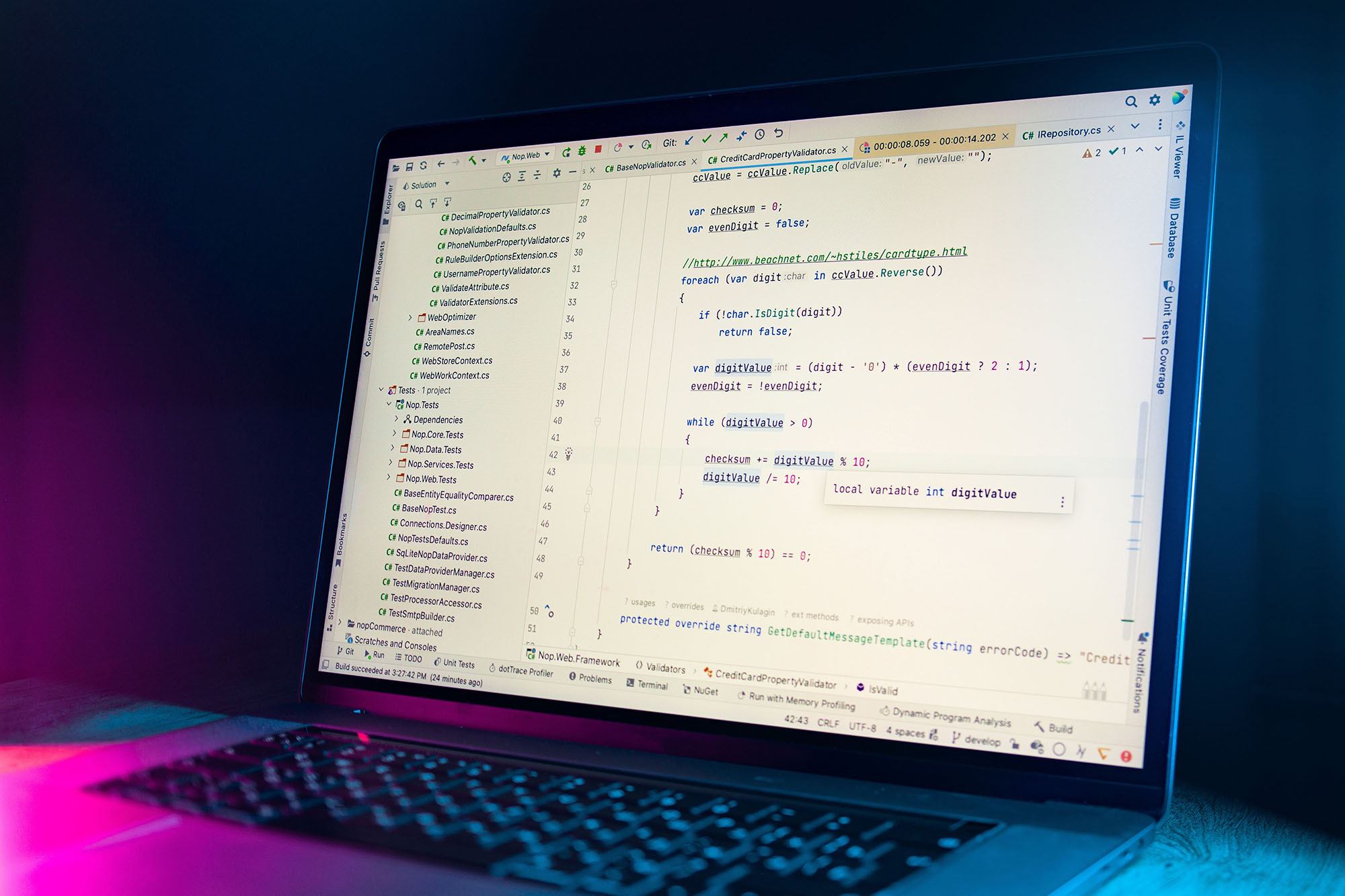 Laptop showing a WordPress website build for a Brisbane client